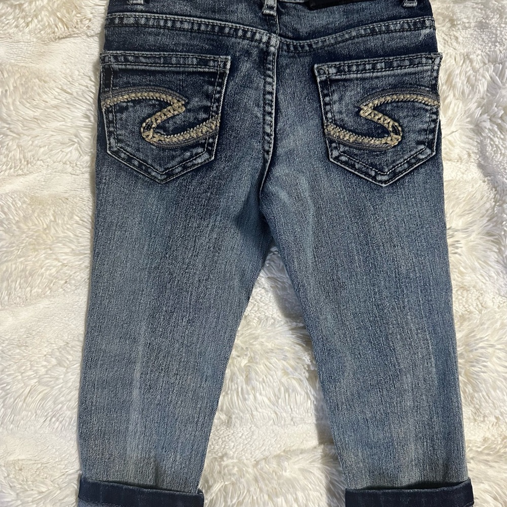 Boys size 2 silver jeans